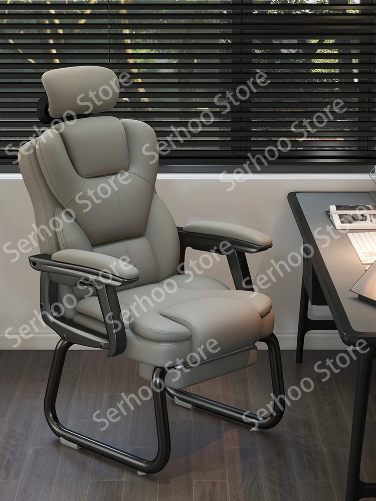 

Bow computer chair comfortable sedentary boss office study backrest reclining sofa e-sports fixed foot