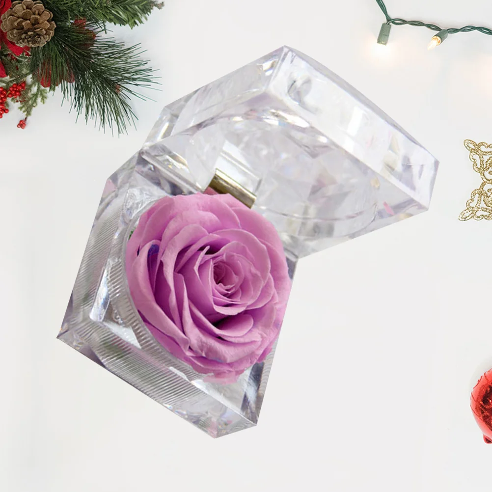 

1Pcs Never Withered Rose Eternity Flower Light Purple Preserved Romantic Gift for Anniversary Birthday Valentine's Day Rose