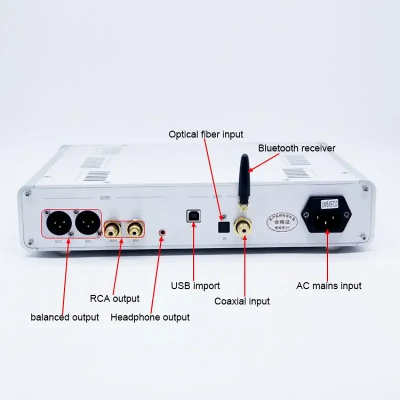 Dual ES9038PRO Audio Decoder Fully Balanced DSD512 32BIT/384K Lossless Audio DAC CSR8675 Bluetooth 5.1 Femtosecond Crystals