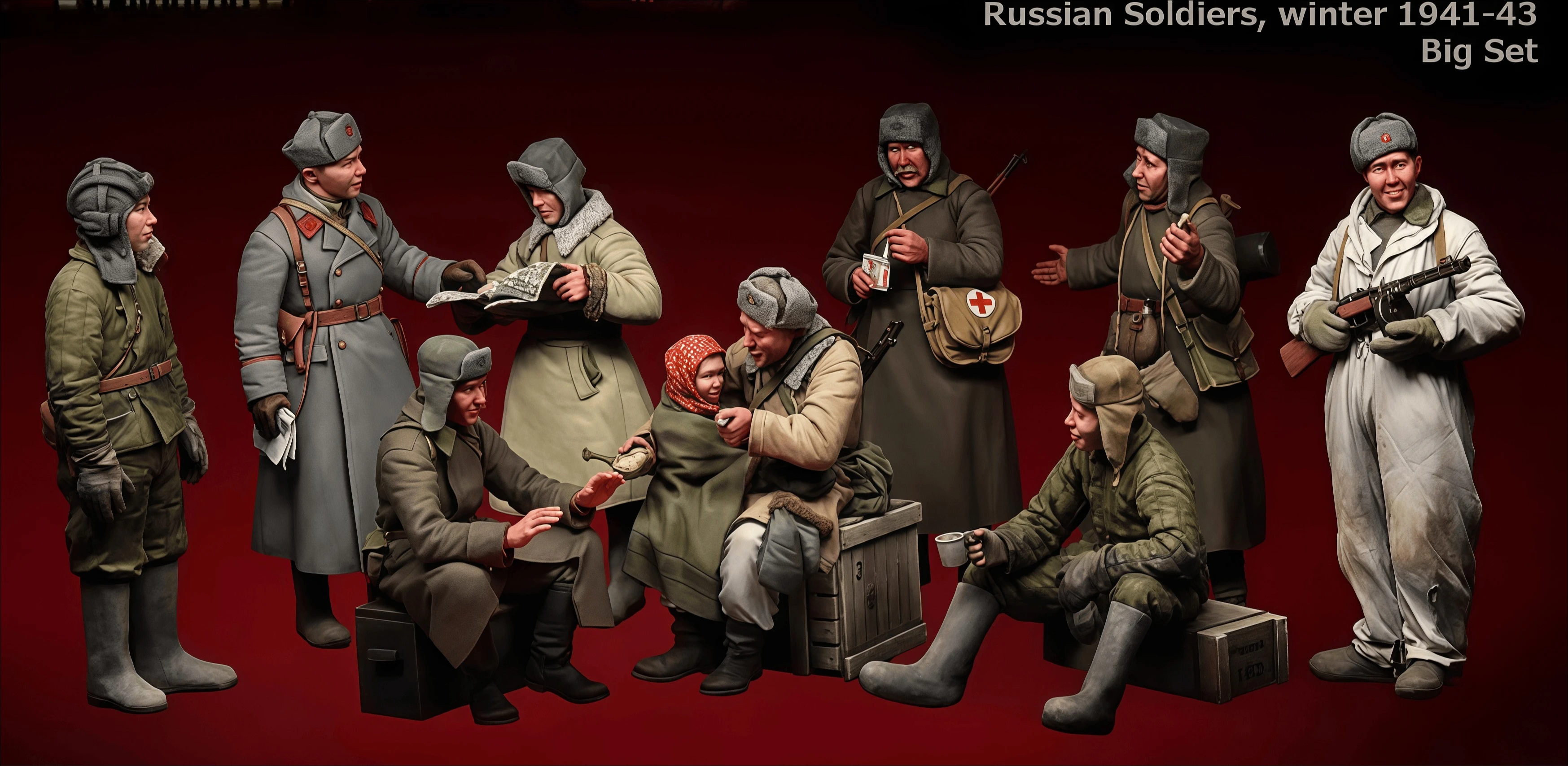 

Высококачественная модель из смолы 1:35, гражданская посылка времен Второй мировой войны, неокрашенная и необходимо собрать (за исключением транспортных средств)