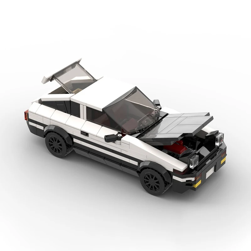 401PCS MOC City Champions Super Car Initial D Toyota AE86 Sprinter Trueno Model Technology DIY Assembly Building Blocks Gift Set view 4
