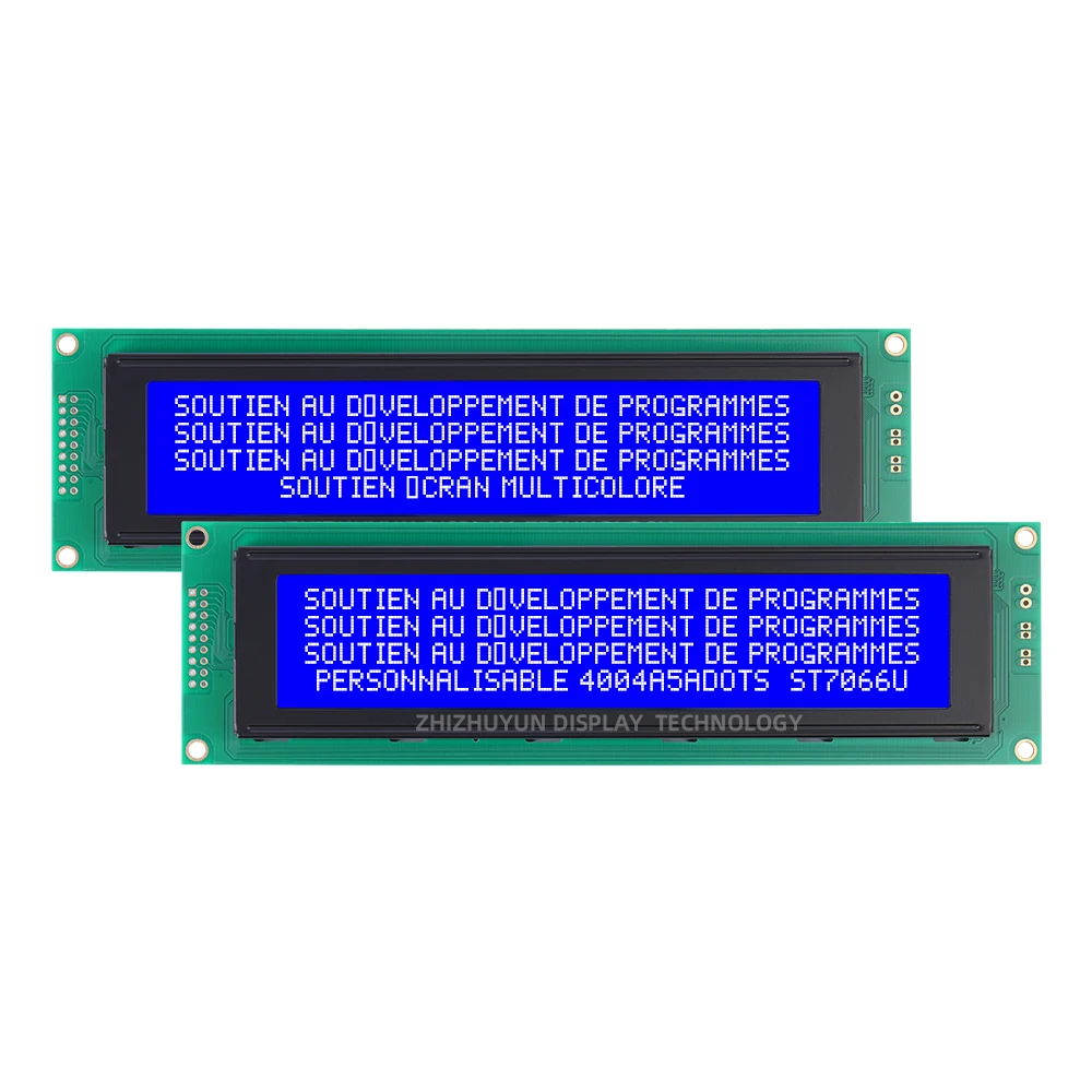 유럽 문자 LCD 모듈 그레이 필름, 블루 문자 LCM 병렬 포트, LED 백라이트 포함, 40X4, 4004, 4004A5, ST7066U