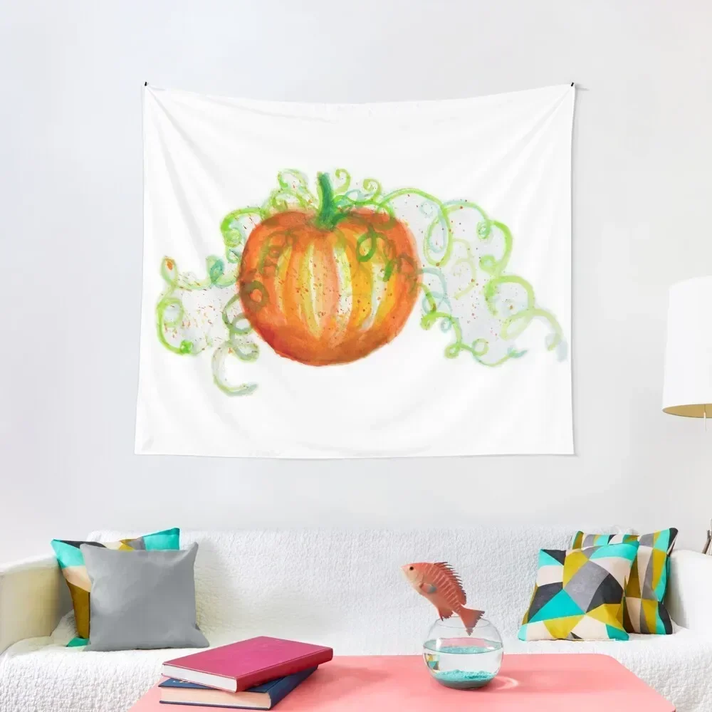 

Hand painted watercolor pumpkin Tapestry Decoration For Rooms Carpet Wall Nordic Home Decor Wall Decoration Items Tapestry