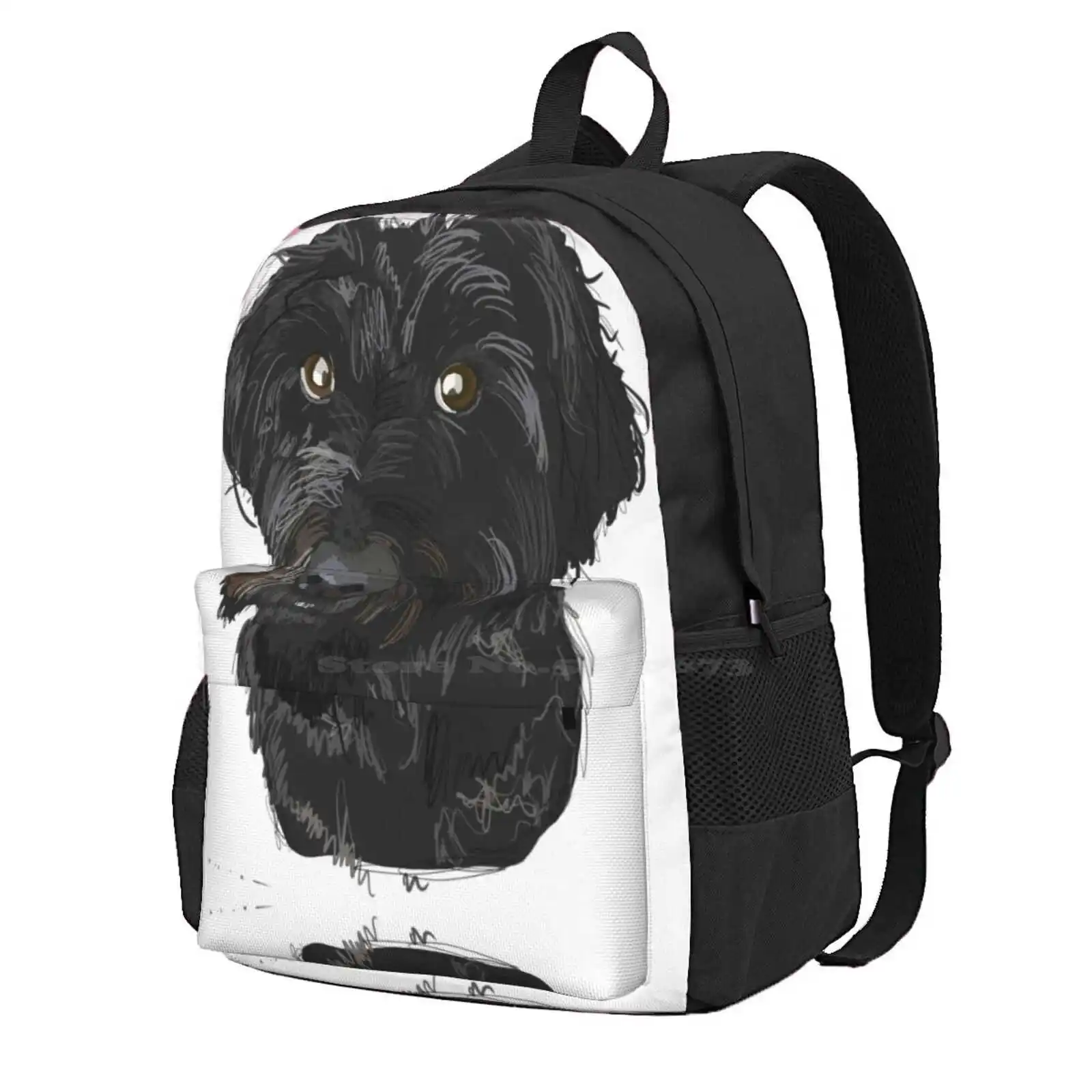 Cockapoo Hot Sale Schoolbag Backpack Fashion Bags Cockapoo Cockerpoo Back Dog Dog Illustration Dog Drawing Sad Dog Guilty Dog