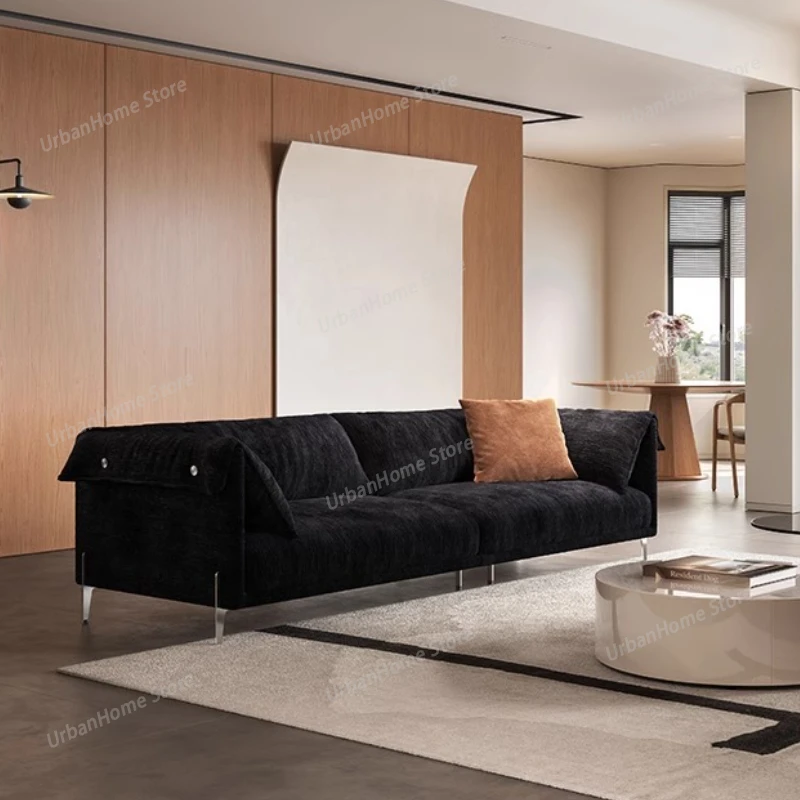Relaxing Black Living Room Sofas Couch Filling Modern Comfortable Living Room Sofas Ergonomics Lazy Divano Postmodern Furniture