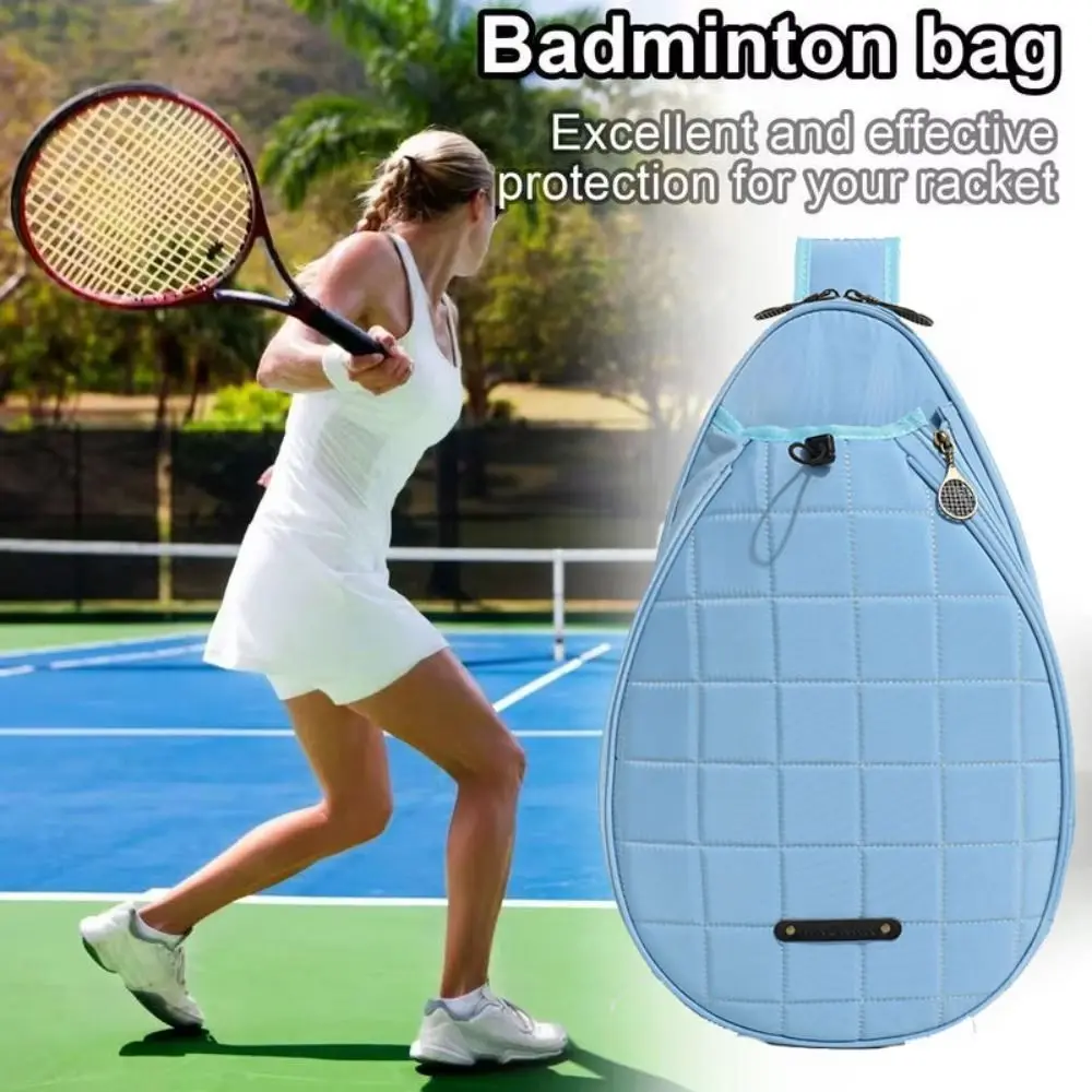 Large Capacity Tennis Crossbody Backpack Waterproof Adjustable Strap Lightweight Sling Bag Professional Zipper Closure