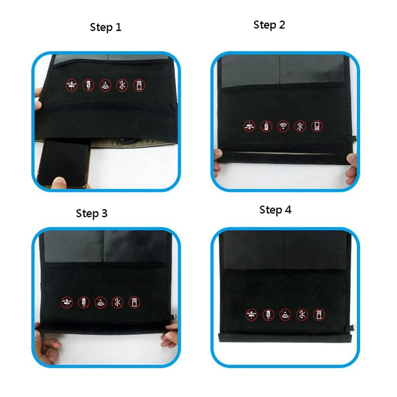 2X Signal Blocker Faraday Bag Signal Blocking Bag RFID Shielding Bag Shielding Pouch For Wallet Case ID Card/Car Key