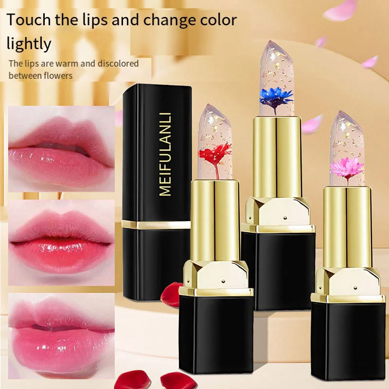 Magic Lipstick Color Changing Long Lasting Lipstick Waterproof Red Lip Jelly Stick Lip Plumper Kawaii Makeup Girl Cute Cosmetics