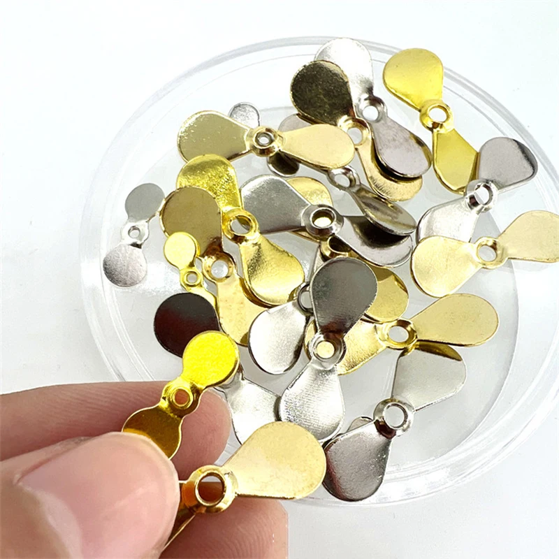 20Pcs Stainless Steel Small Propeller Spinner Blade DIY Hard Fishing Lure Hook Bait Proper Jig Spinner Bait Fishing Accessories