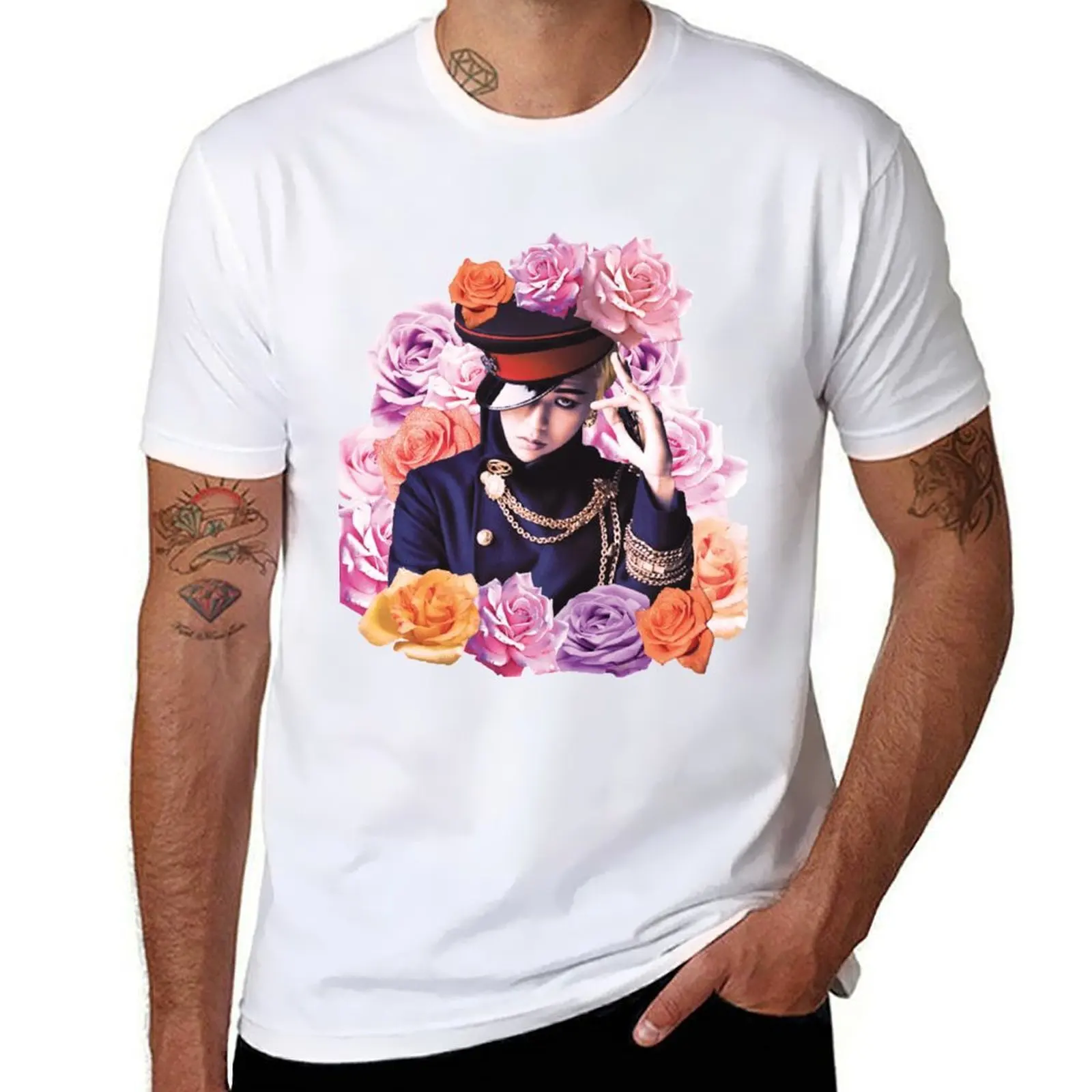 

GD n Roses T-Shirt man t shirt luxury t shirts for man cotton soft T-Shirt