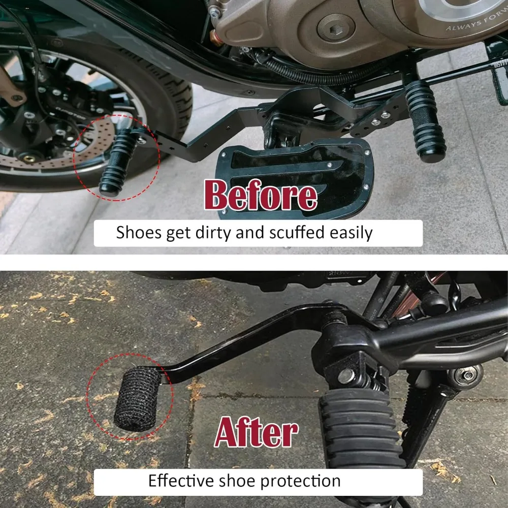 Motorcycle Shifter Shoe Protector Adjustable Elastic Strap Rubber Boot Cover Anti-Slip Gear Shift Guard Motorbike Accessories view 4