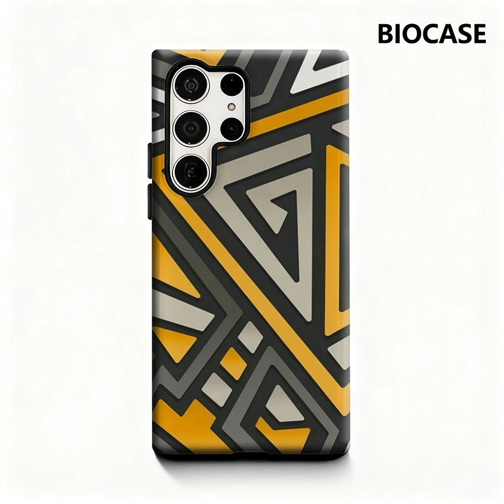 GeoVoyage Handyhülle für Samsung Galaxy S25 Ultra S24 S23 Ultra Plus, glänzende doppellagige Rückseite