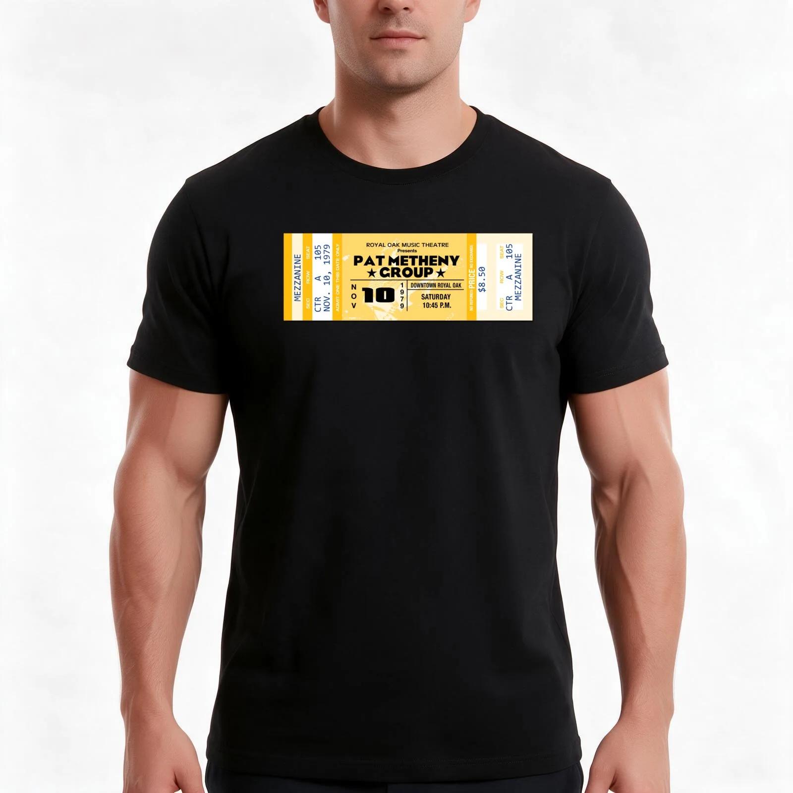 CLASSIC ROCK CONCERT TICKETS - PAT METHENY T-Shirt Summer Casual Cotton Tee Oversized Streetwear Tops Vintage Graphic Print
