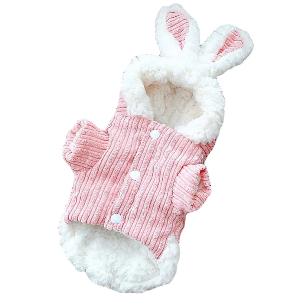

Dog Hoodie Thick Warm Cozy Dog Coat Puppy Bunny Costume Photo Prop Comfortable Windproof Pet Clothes Puppy Warmth Clothes