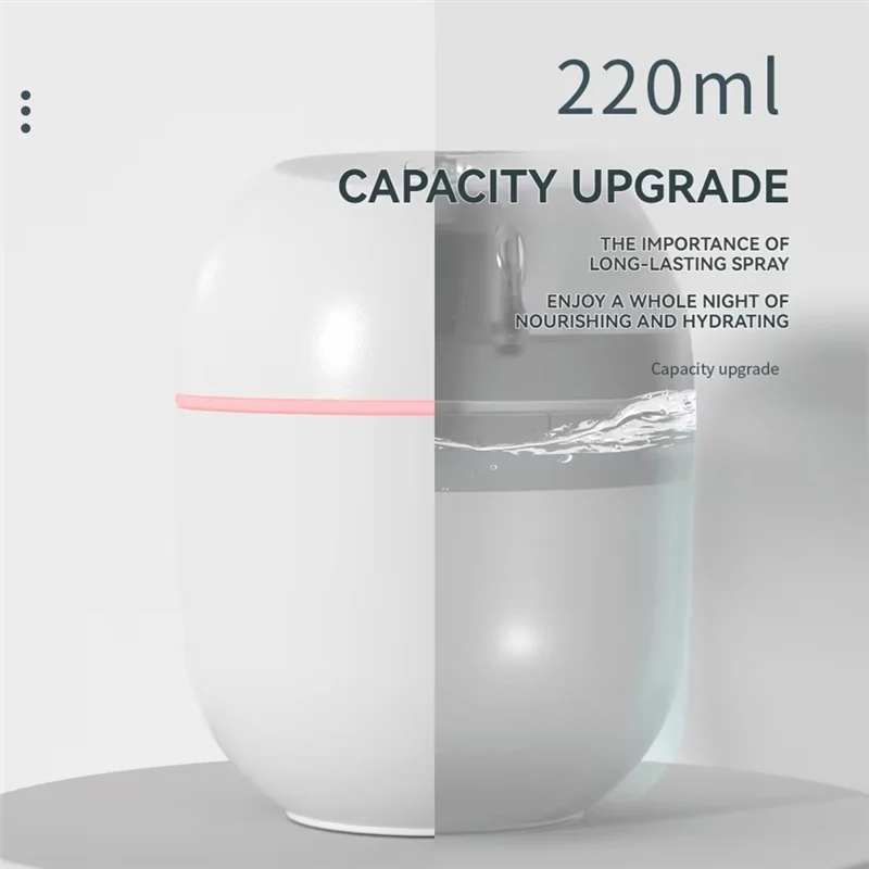 B07B-Mini Portable Water Drop Air Humidifier, Ultra-Quiet Desktop Humidifier For Home And Office, Efficient Air Atomization