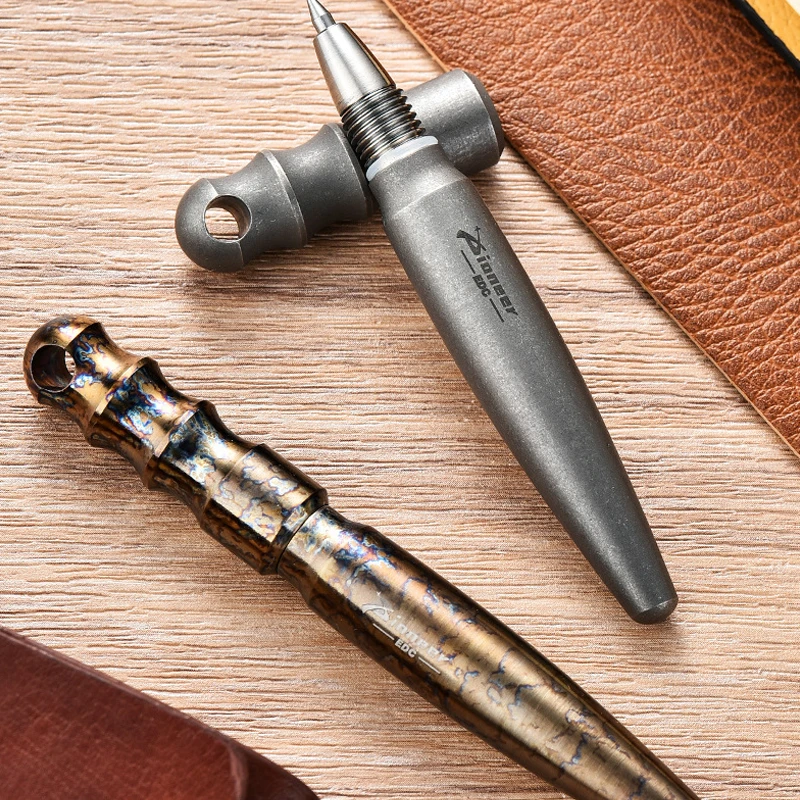 Titanium Alloy Portable EDC Tactical Pen, Mini auto-defesa Window Breaker, Caneta de acampamento ao ar livre