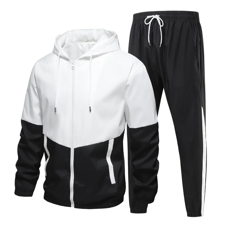 

2025 New Men's Tracksuit Clothing Set Zipper Hoodie Sweatpants 2 Piece Hooded Long Sleeve Sportswear Sweatshirt Suits