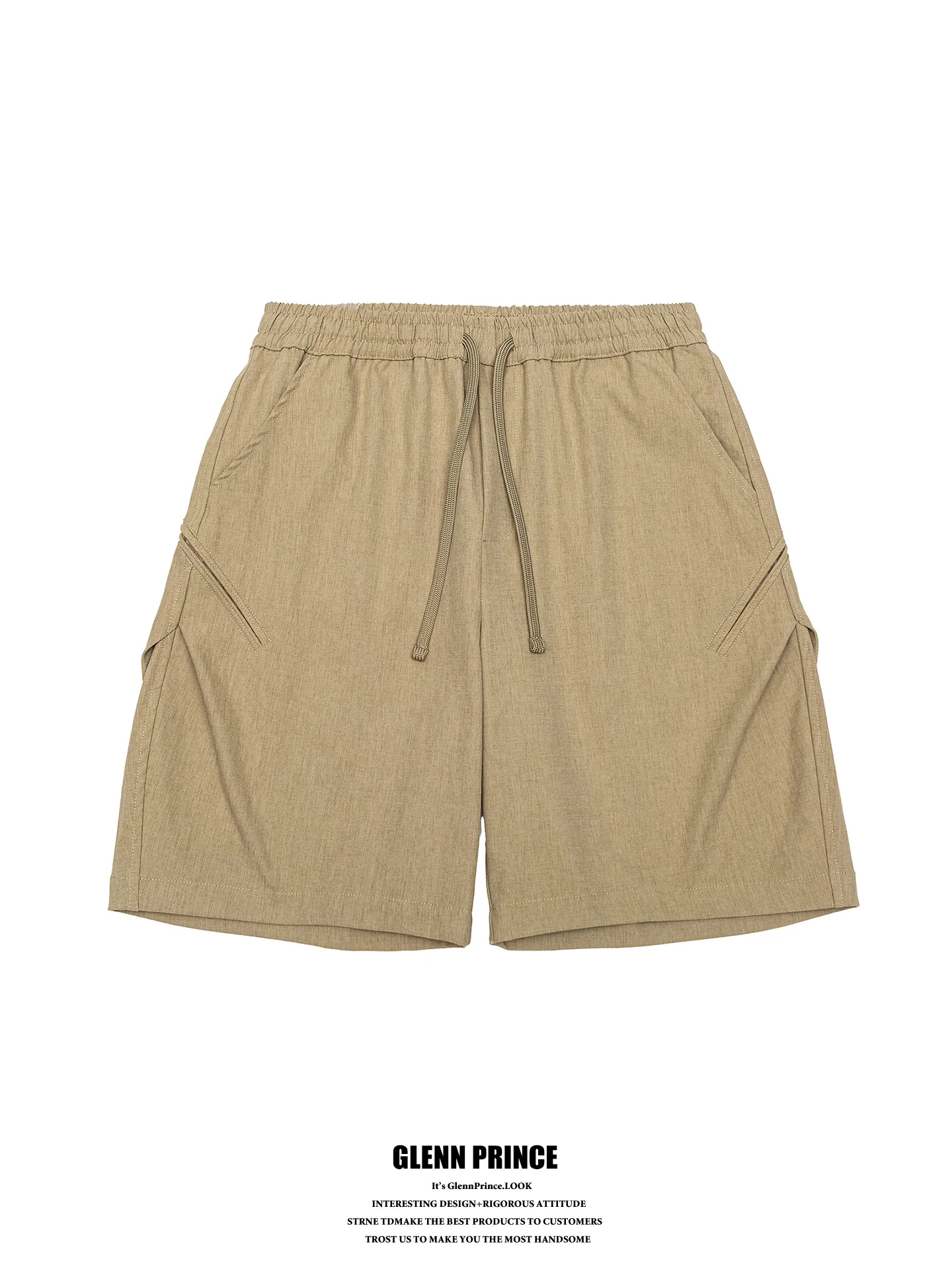 

Casual Loose Fit Five-Quarter Men's Shorts GPstudio Japanese Retro 3D Tailoring Comfortable Outerwear Polyester Fiber