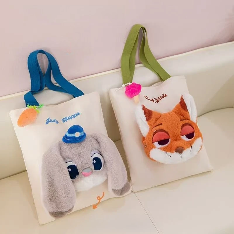 

Disney Zootopia Nick Judith Detachable Magnetic Snap Canvas Messenger Bag Laptop Storage Bag College Student Backpack Girl Gift