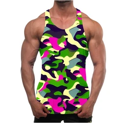 Summer Casual Beach Tank Top Men Kids Casual 3d Print Camouflage Sleeveless Gym Workout Tees Shirt Loose Pullover Tops Vest