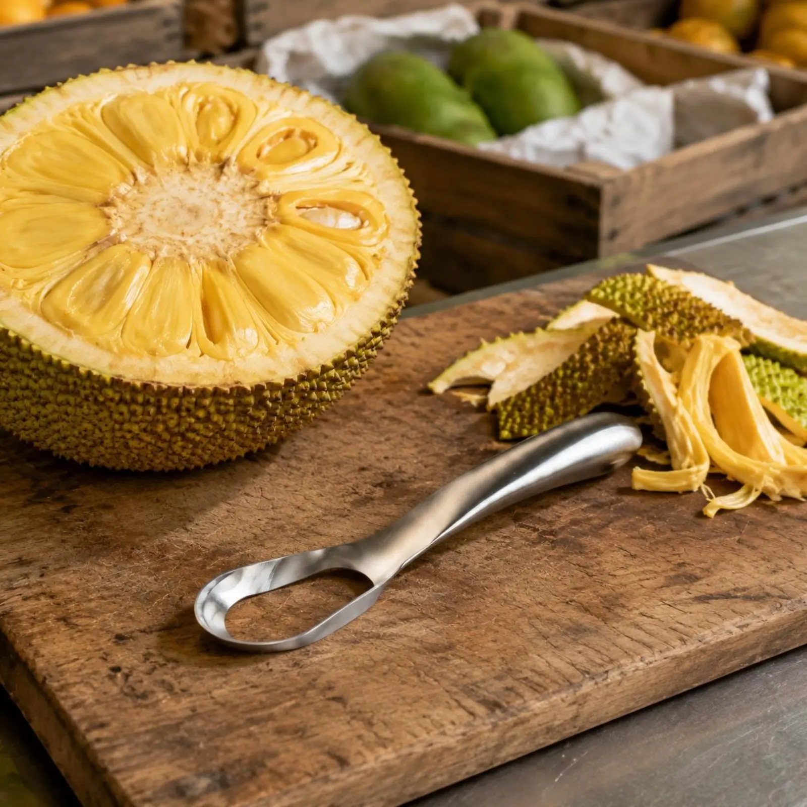 Jackfruit Center Remover Remover All Metal Jackfruit Remover Tool Fruit Center Remover Extractor Polished Silver Finish Fruit