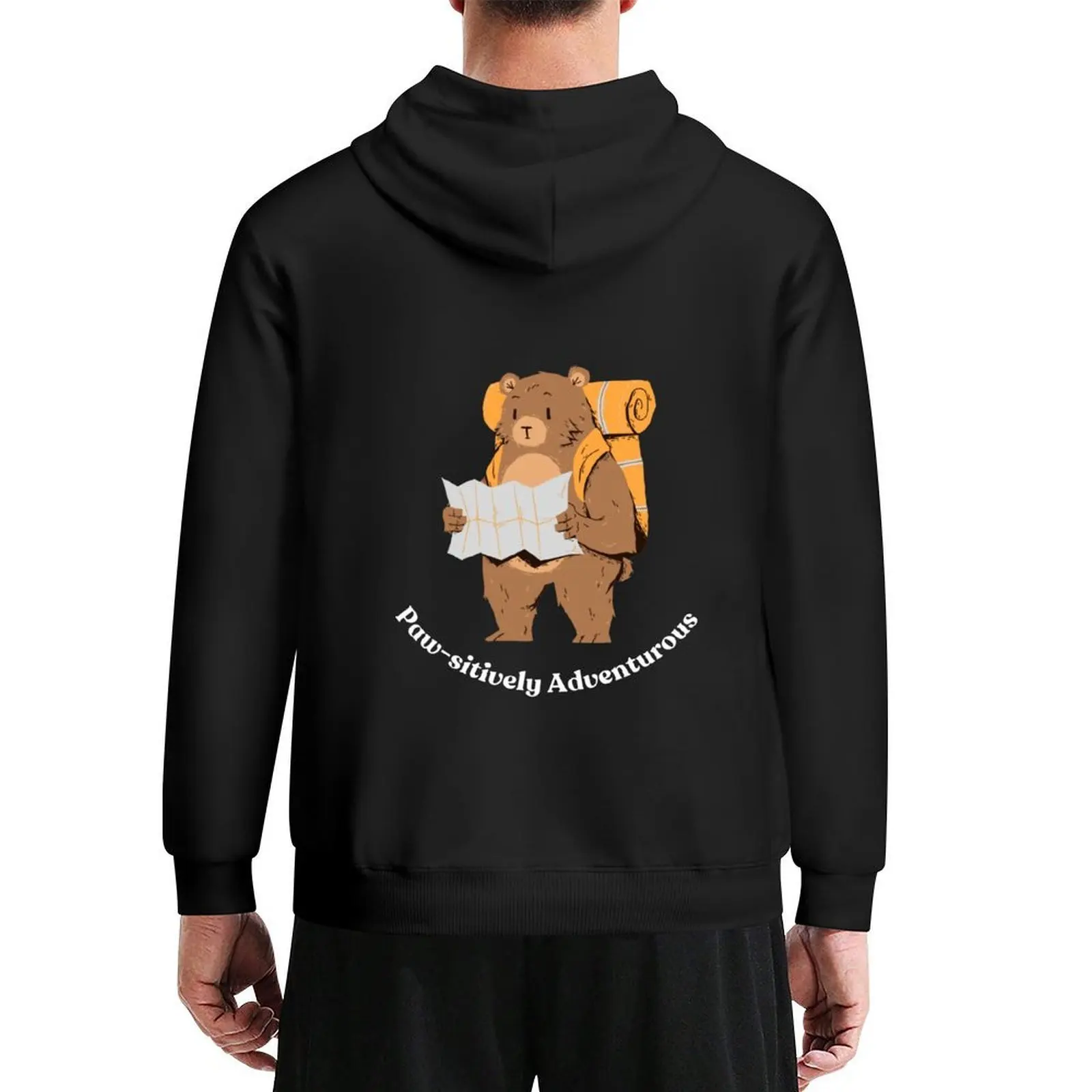 

Cute Funny Bear Born Wild Adventure Hiking Hoodie men clothes korean style clothes fashion men new in hoodies & sweat-shirt