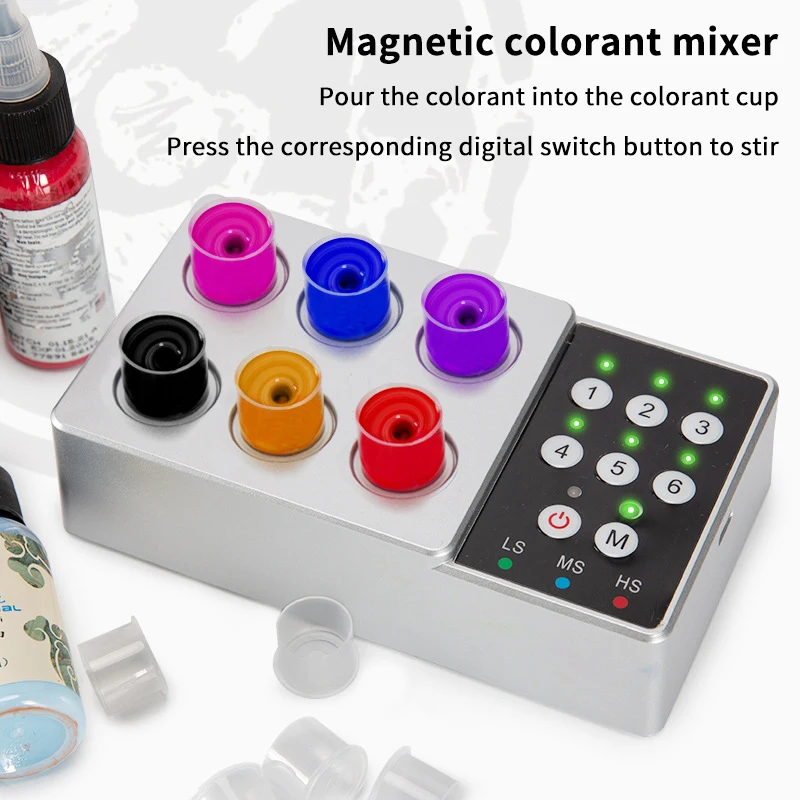 

Mix Tattoo Ink in Seconds! Wireless Magnetic Stirrer, 3 Speeds for Perfect Consistency,Prevents Separation,Essential for Artists