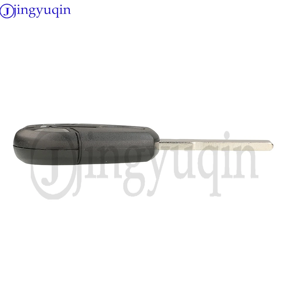 

jingyuqin Remote Car Key Case Shell For Fiat Positron Transponder Key Cover Blank Replacement 2 Buttons