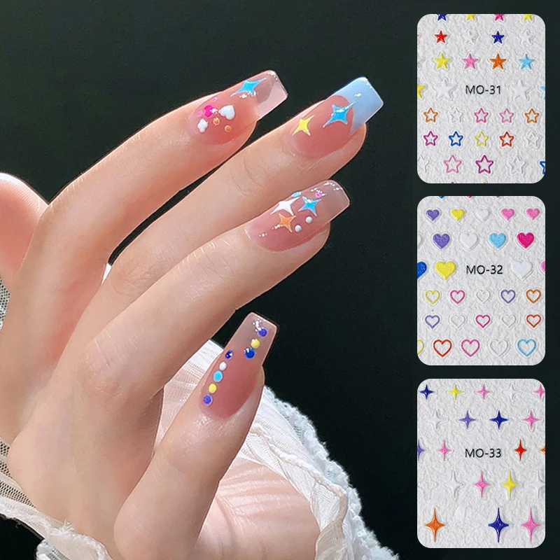 1pc かわいい小さな花蝶ネイルステッカー新鮮な春のネイルデコレーションちょう結びネイルステッカー春夏マニキュア用品