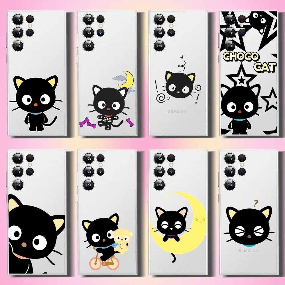 S-Sanrio C-Chococat Phone Case For Samsung Galaxy A52 A12 A51 S21 Edge S22ULTRA S23 S20LITE Plus Ultra Transparent Cover