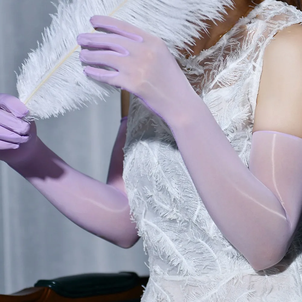 

Прозрачные блестящие однотонные мягкие бесшовные длинные перчатки унисекс, женские свадебные эластичные колготки, быстросохнущие колготки, быстросохнущие чулки