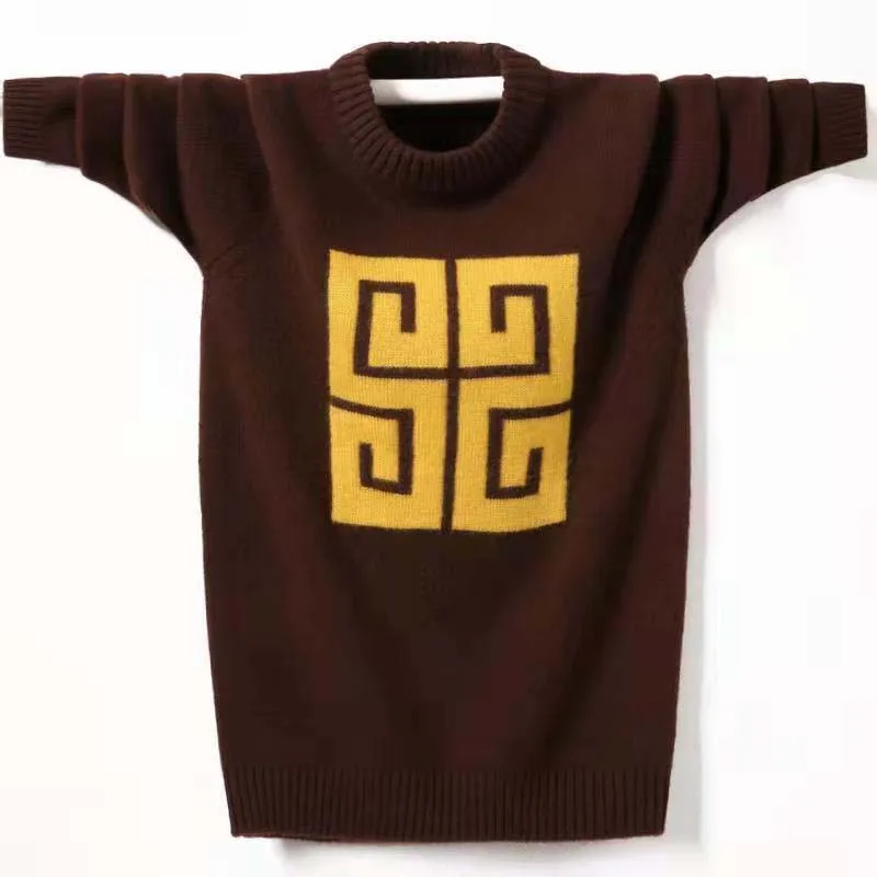 Boys Autumn And Winter Sweater Teen Sweater Thick Section Korean Version Of The Round Neck Sweater High School Students Handsome