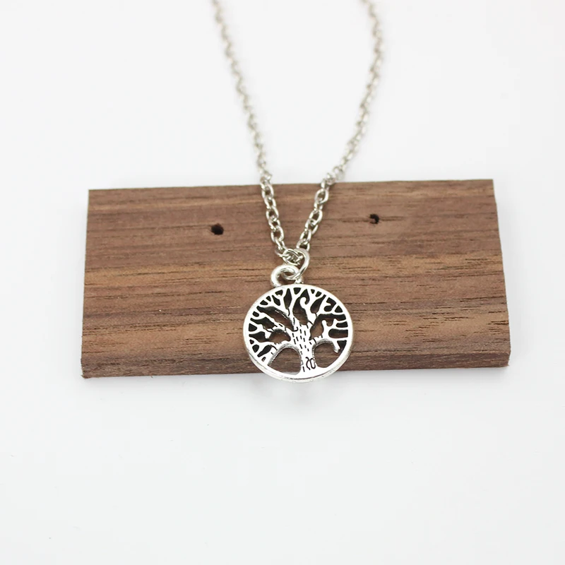 Kpop Vintage Harajuku Goth Metal Tree of Life Neck Chains Choker Necklace For Women Silver Color Aesthetic Accessories Jewelry image 4