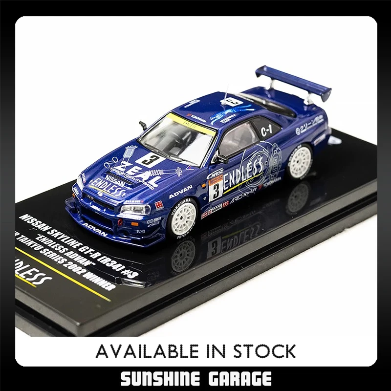 

INNO In Stock 1:64 Skyline GTR R34 #3 2002 Diecast Diorama Car Model Collection Miniature Toys