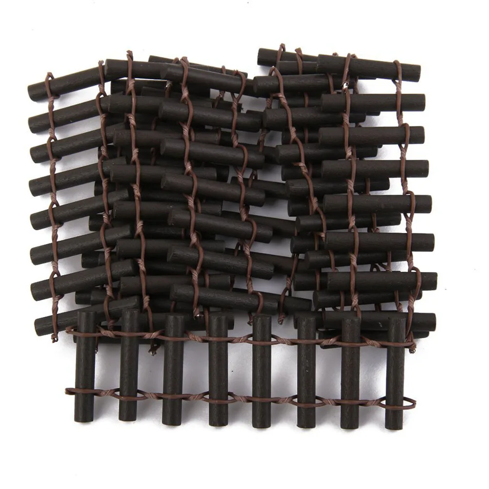 

10PCS Mini Resin Fence 3x10cm Coffee Color Moss L Gardening Props Bonsai Picket Realistic Shape DIY Terrarium L scaping
