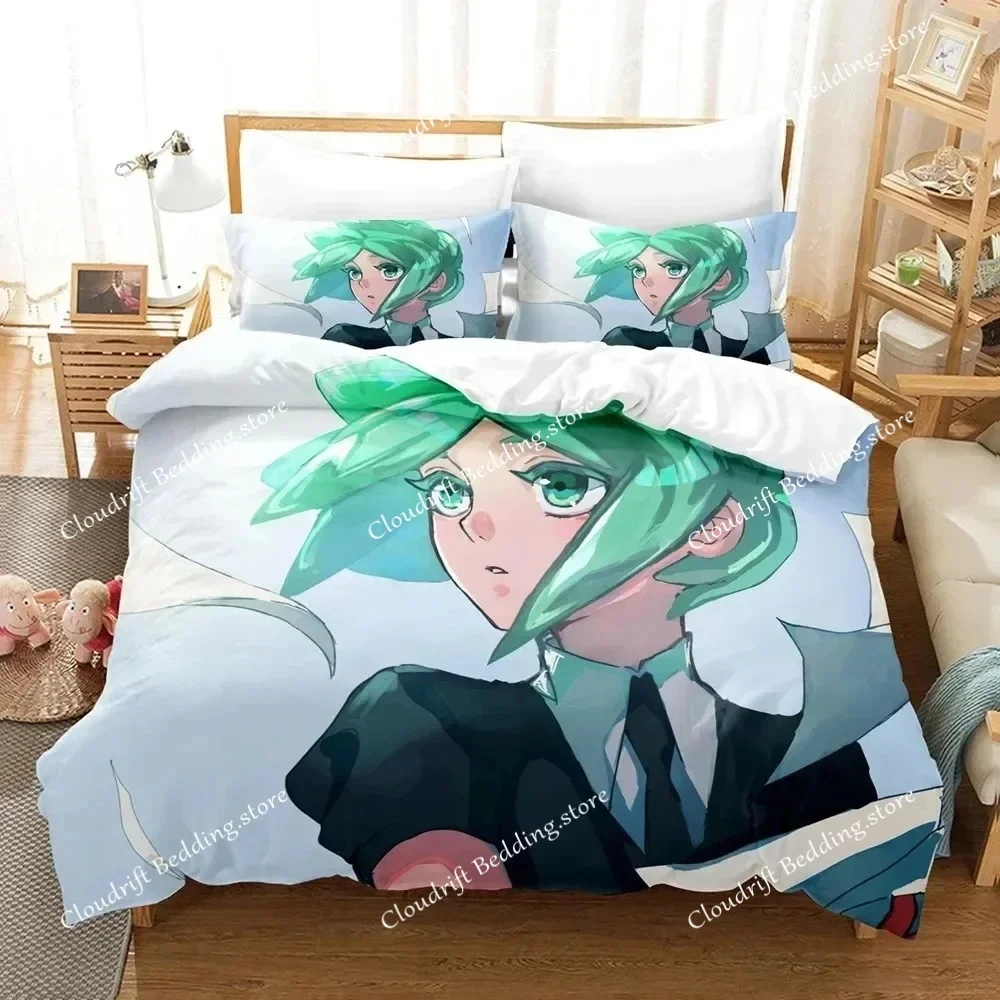 3D Print Anime Houseki no Kuni Bedding Set Boys Girls Twin Queen Size Duvet Cover Pillowcase Bed Boys Adult Home Textileextile 4