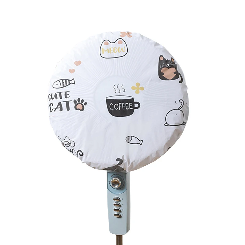 1pc Cute Printed Electric Fans Round Dustproof Cover Safety Protection Household Dust Cover Diameter 45cm Home storage Bag