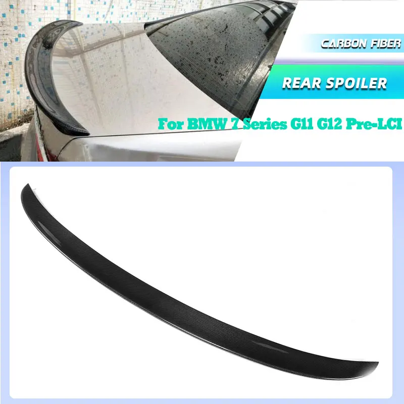 

Углеродное волокно, задний спойлер багажника автомобиля, крылья для BMW 7 серии G11 G12 740i 750i xDrive Pre-LCI 2015-2019, задний спойлер, крыло багажника, губа