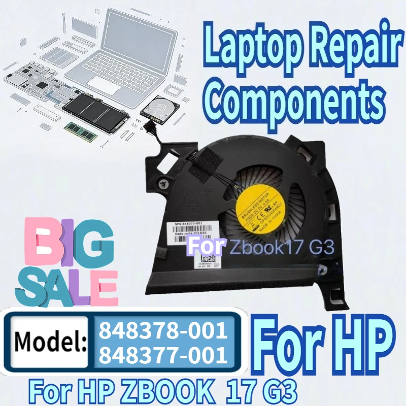 

CPU Cooling Fan & GPU Fan For HP ZBOOK 17 G3 848378-001 848377-001 FGD9 FGDN DC5V 0.5A Fast Ship