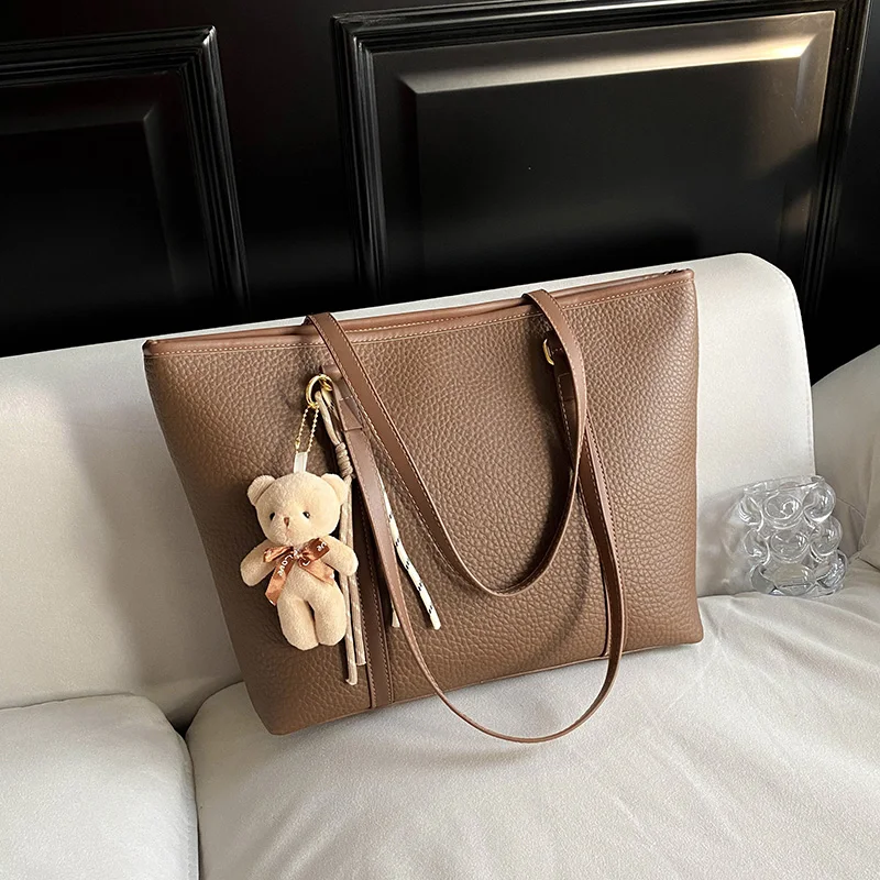 

Chic Leather Shoulder Bag For Women From Luxury Brand, Elegant Handbag Famous Designer Crossbody Tote Messenger In Popular Style
