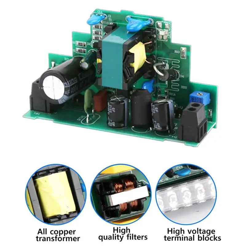 Best-HDR Series SMPS 15W/30W/60W DIN Rail Power Supplies, 12V LED Drivers, 100-240VAC For Industrial Motor Battery CCTV
