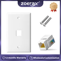 ZoeRax CAT6 Ethernet Punch Down Jack Wall Plate, Rj45 Keystone Jack for CAT6/CAT5e Network Cable,RJ45 Wall Plate,Jack Plate