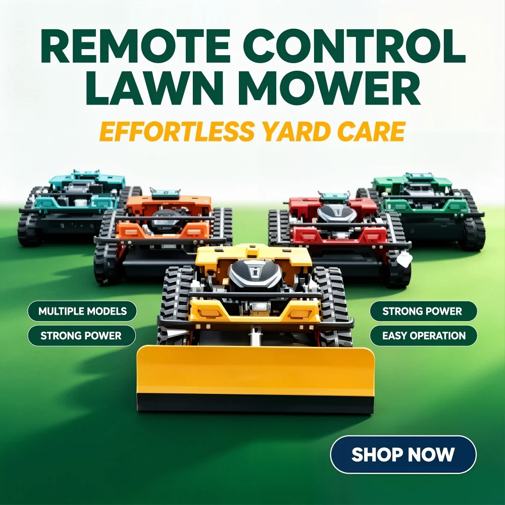 Robot Lawn Mower Customized Remote-Controlled Self-Propelled Hillside Lawn Mower, Mountain Weed Removal Flail-Type Lawn Mower