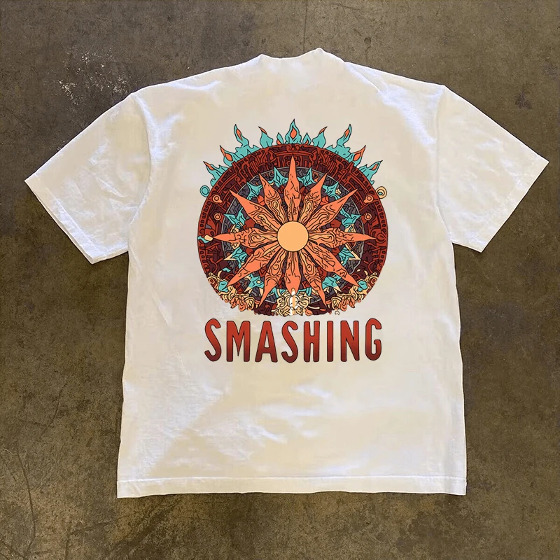 

Футболка из чистого хлопка с двойной нитью, свободного кроя, с коротким рукавом, для пар, в американском ретро-стиле, женская, повседневная, комфортная, удобная.