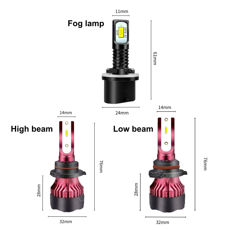 Super Bright High Beam Low Beam Foglight 470W Combination Bulbs For Chevrolet Corvette 1997 1998 1999 2000 2001 2002 2003 2004