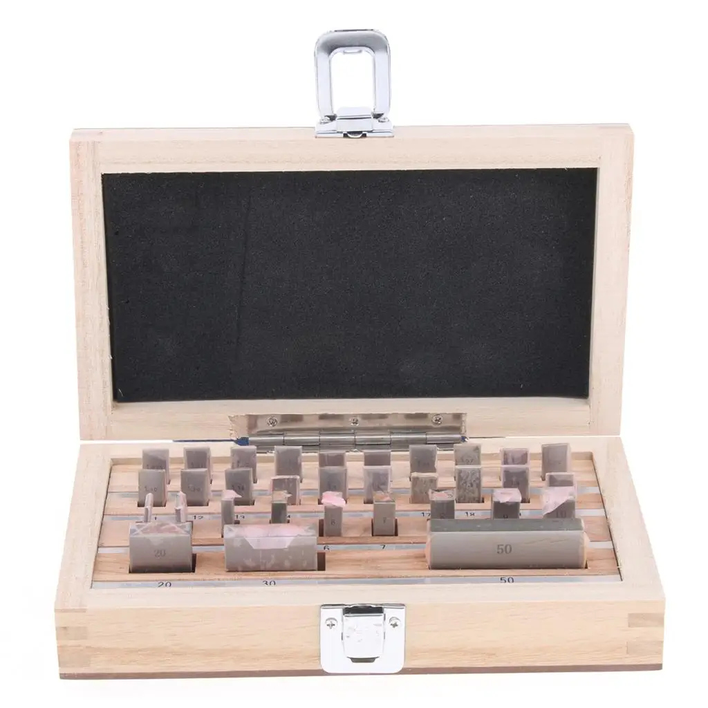 Steel Gauge Block Set Metric 32pcs Inspection Block Calibrated Measurement Accessory for Caliper