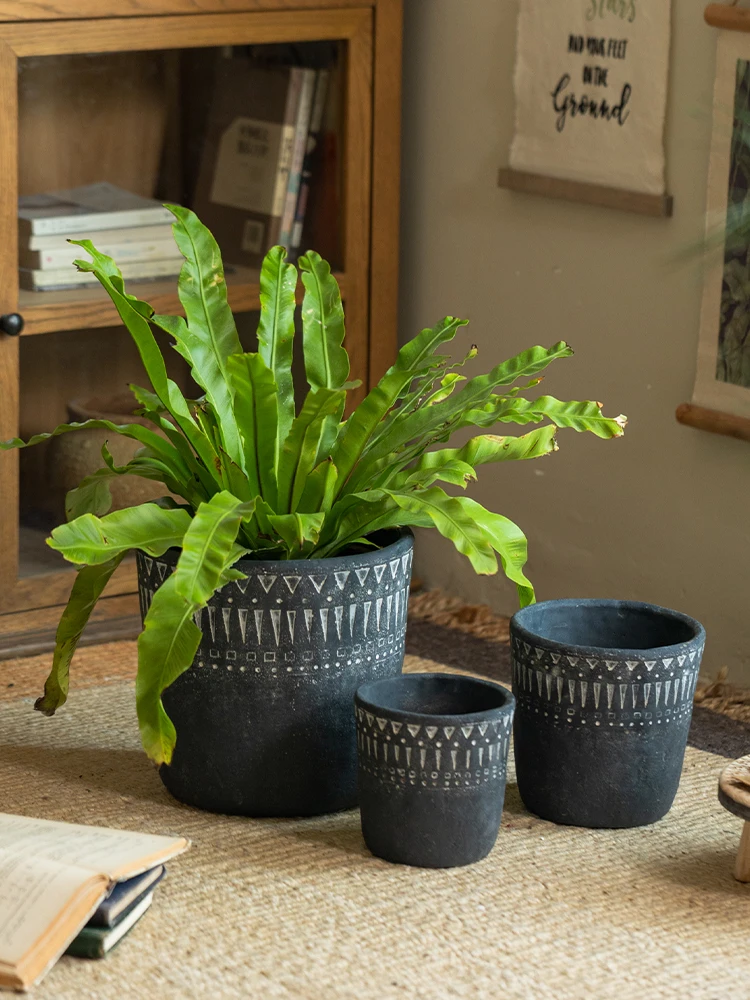 

Nordic Style Garden Art Simple Living Room Balcony Decoration European Gardening INS Flower Vase Retro Countryside Style Flow...