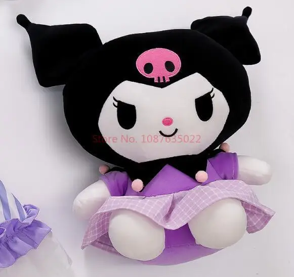 Sanrio-vestido de princesa Kuromi Lolita para niños, disfraz de primavera y otoño, traje de falda hinchada, regalos bonitos para niñas, 2024