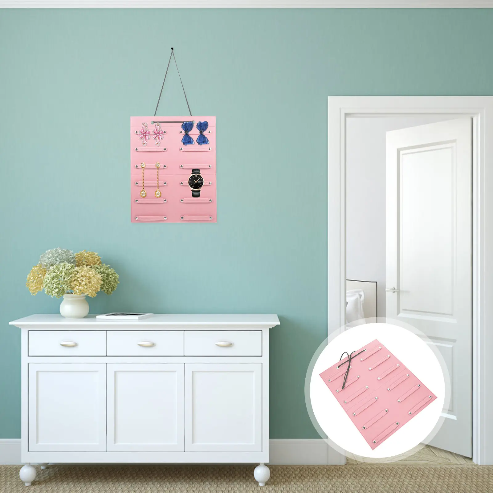 

Настенный органайзер для аксессуаров для волос из фетра премиум-класса, держатель для повязок и бантов, для домашнего декора