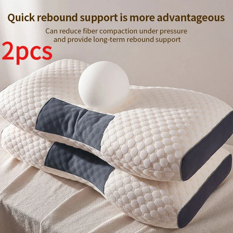 2 Stück Nackenkissen helfen beim Schlafen und schützen den Nacken, zervikales orthopädisches Haushalts-Sojabohnenfaser-SPA-Massagekissen zum Schlafen, neu